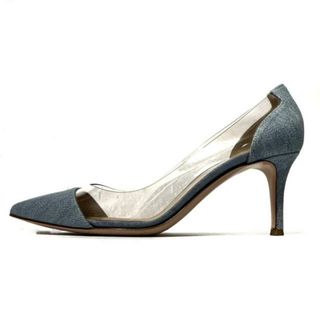 ジャンヴィットロッシ(Gianvito Rossi)のGianvito Rossi(ジャンヴィト・ロッシ) パンプス 37 レディース - ライトブルー×クリア デニム×ビニール(ハイヒール/パンプス)