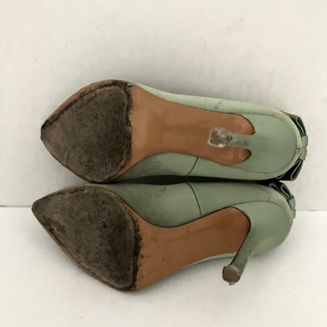 BRUNOMAGLI(ブルーノマリ)のBRUNOMAGLI(ブルーノマリ) パンプス 34 1/2 レディース - ライトグリーン リボン サテン レディースの靴/シューズ(ハイヒール/パンプス)の商品写真