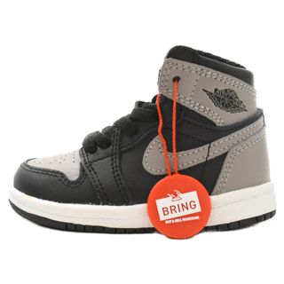 ナイキ(NIKE)のNIKE ナイキ AIR JORDAN 1 RETRO HIGH SHADOW TD エアジョーダンワンハイカットスニーカー シャドー ブラック グレー キッズ ベビー US5c/11cm AQ2665-013(スニーカー)