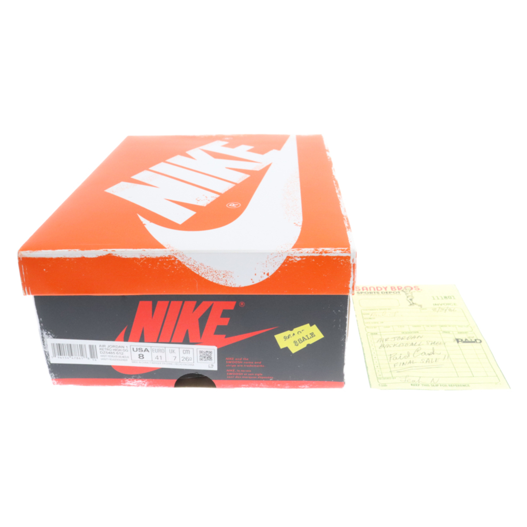 NIKE(ナイキ)のNIKE ナイキ エアジョーダン1 ハイカットスニーカー シカゴ ロストアンドファウンド ホワイト/レッド US8/26cm DZ5485-612 メンズの靴/シューズ(スニーカー)の商品写真