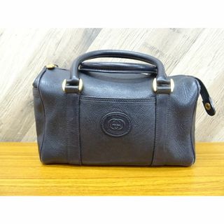 グッチ(Gucci)のK藤052/ GUCCI グッチ レザー ハンドバッグ ブラック(ハンドバッグ)