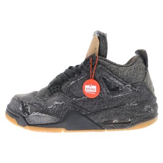 ナイキ(NIKE)のNIKE ナイキ ×LEVI'S AIR JORDAN 4 RETRO NRG BLACK AO2571-001 リーバイス エア ジョーダン4 ブラックデニム スニーカー US8/26.0cm ブラック(スニーカー)