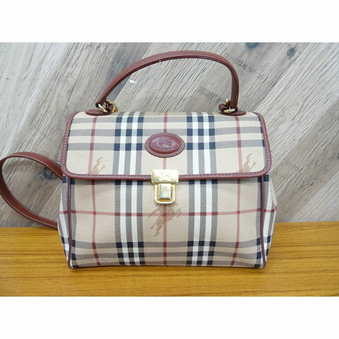 BURBERRY - K藤053/ バーバリー シャドーホース PVC レザー ショルダーバッグ