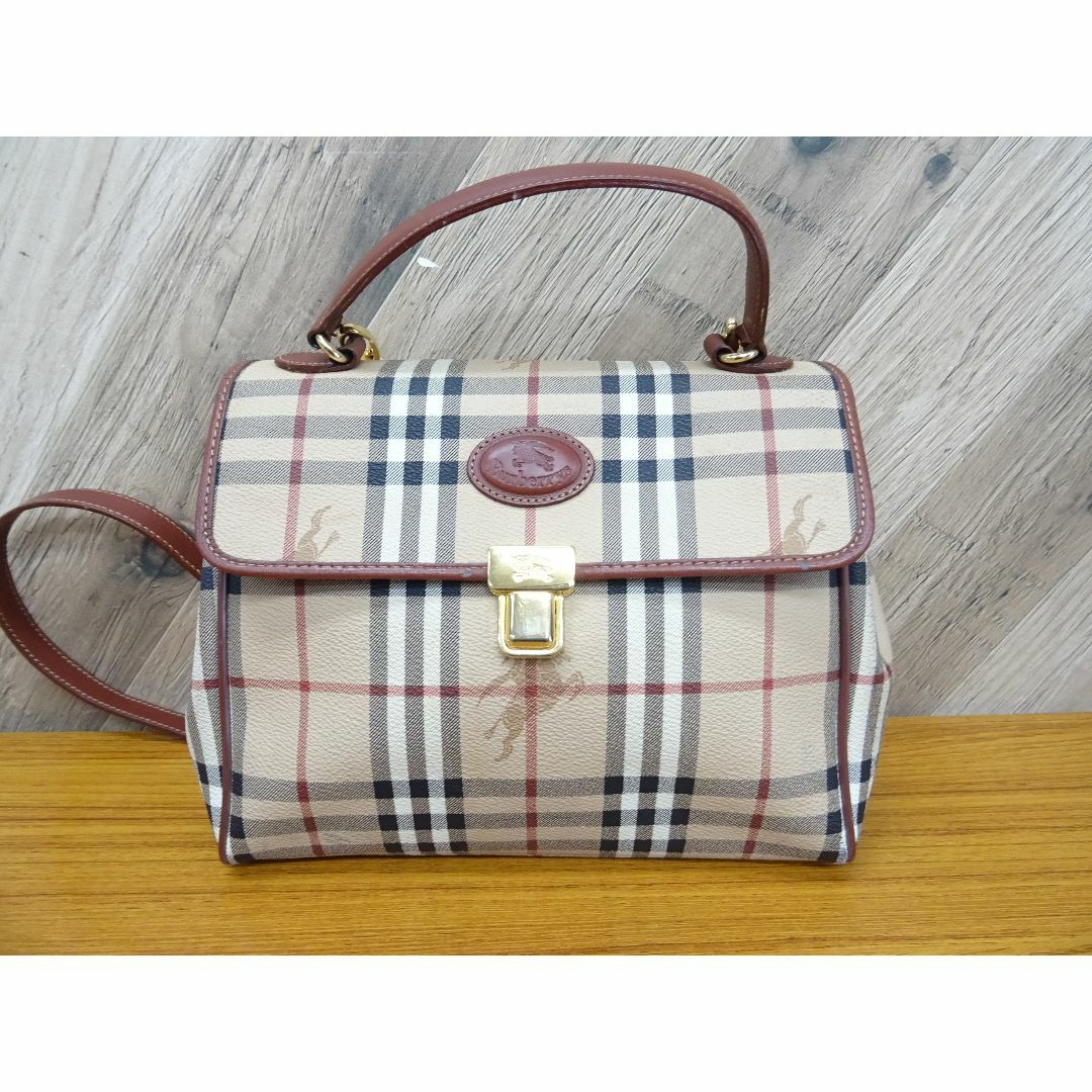 BURBERRY(バーバリー)のK藤053/ バーバリー シャドーホース PVC レザー ショルダーバッグ レディースのバッグ(ショルダーバッグ)の商品写真