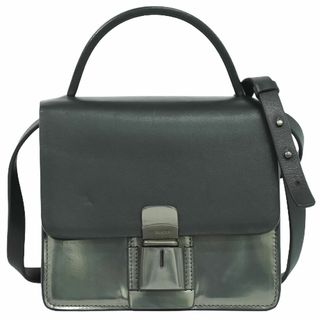 ジルサンダー(Jil Sander)の本物 ジル サンダー JIL SANDER 2WAY ショルダーバッグ ハンドバッグ ポシェット レザー ブラック バッグ 中古(ショルダーバッグ)