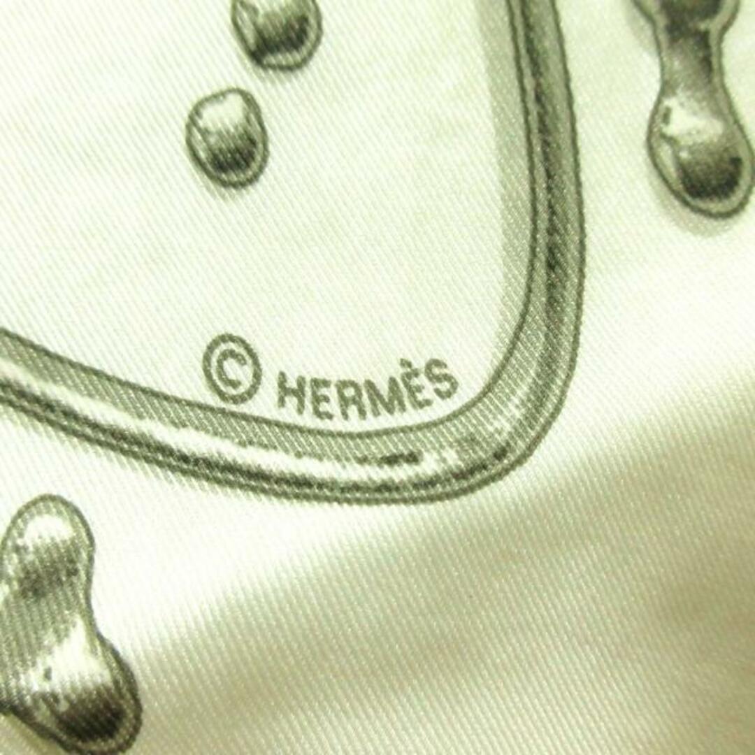 Hermes(エルメス)のHERMES(エルメス) スカーフ ポワンテュー 白×グレー レディースのファッション小物(バンダナ/スカーフ)の商品写真