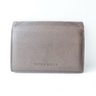 バーバリー(BURBERRY)のBurberry(バーバリー) 名刺入れ ダークブラウン レザー(名刺入れ/定期入れ)