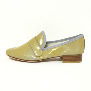 repetto - repetto(レペット) ローファー 37 レディース - カーキ×ダークグレー アウトソール張替済 エナメル（レザー）×化学繊維