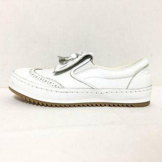 tricot COMMEdesGARCONS(トリココムデギャルソン) スリッポン 23 レディース - 白 タッセル/ウィングチップ レザー(その他)