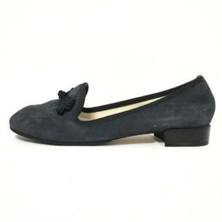 repetto - repetto(レペット) フラットシューズ 38 レディース - ダークネイビー アウトソール張替済 スエード×化学繊維