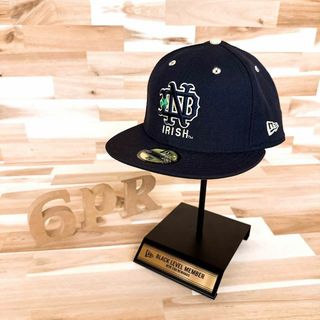 ニューエラー(NEW ERA)のレア【ニューエラ×ノートルダム大学】カレッジ キャップ クローバー 紺×ベージュ(キャップ)