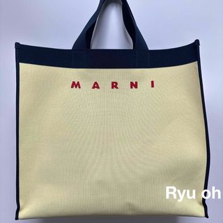 マルニ(Marni)のMARNI マルニ トートバッグ オフホワイト ネイビー(トートバッグ)