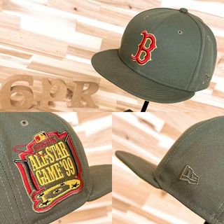 ニューエラー(NEW ERA)のレア【ニューエラ×レッドソックス】ASG1999パッチ キャップ カーキ×赤(キャップ)