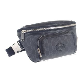 【中古】【Aランク】GUCCI グッチ GGラージ ベルトバッグ ボディバッグ 733240 92THG 8563 GGスプリーム キャンバス レザー ブラック メンズ【ISEYA】(ウエストポーチ)