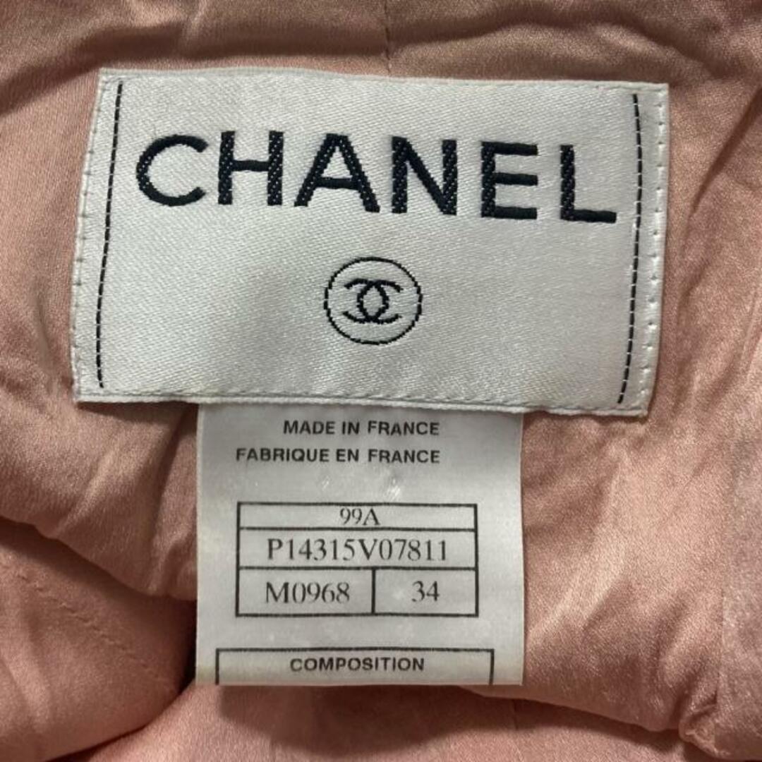 CHANEL(シャネル)のCHANEL(シャネル) スカートスーツ レディース - P14315 ピンク フリル/長袖/肩パッド レディースのフォーマル/ドレス(スーツ)の商品写真