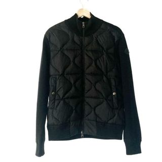 モンクレール(MONCLER)のMONCLER(モンクレール) ブルゾン サイズS メンズ MAGLIA TRICOT CARDIGAN(マグリアトリコカーディガン) 黒 長袖/ジップアップ/ニット切替/春/秋(ブルゾン)