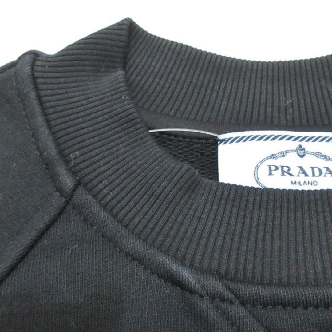 PRADA(プラダ)のPRADA(プラダ) トレーナー メンズ - 134631 1ZT7 F0967 黒×白 長袖/クルーネック 綿 メンズのトップス(スウェット)の商品写真