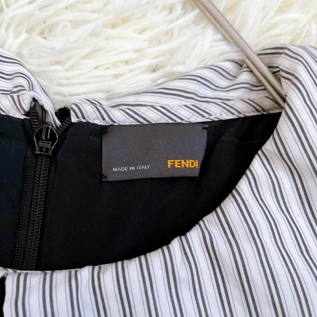 FENDI(フェンディ)の【FENDI】フェンディ（38）ドレスワンピース イタリア製 金ボタン レディースのワンピース(ひざ丈ワンピース)の商品写真