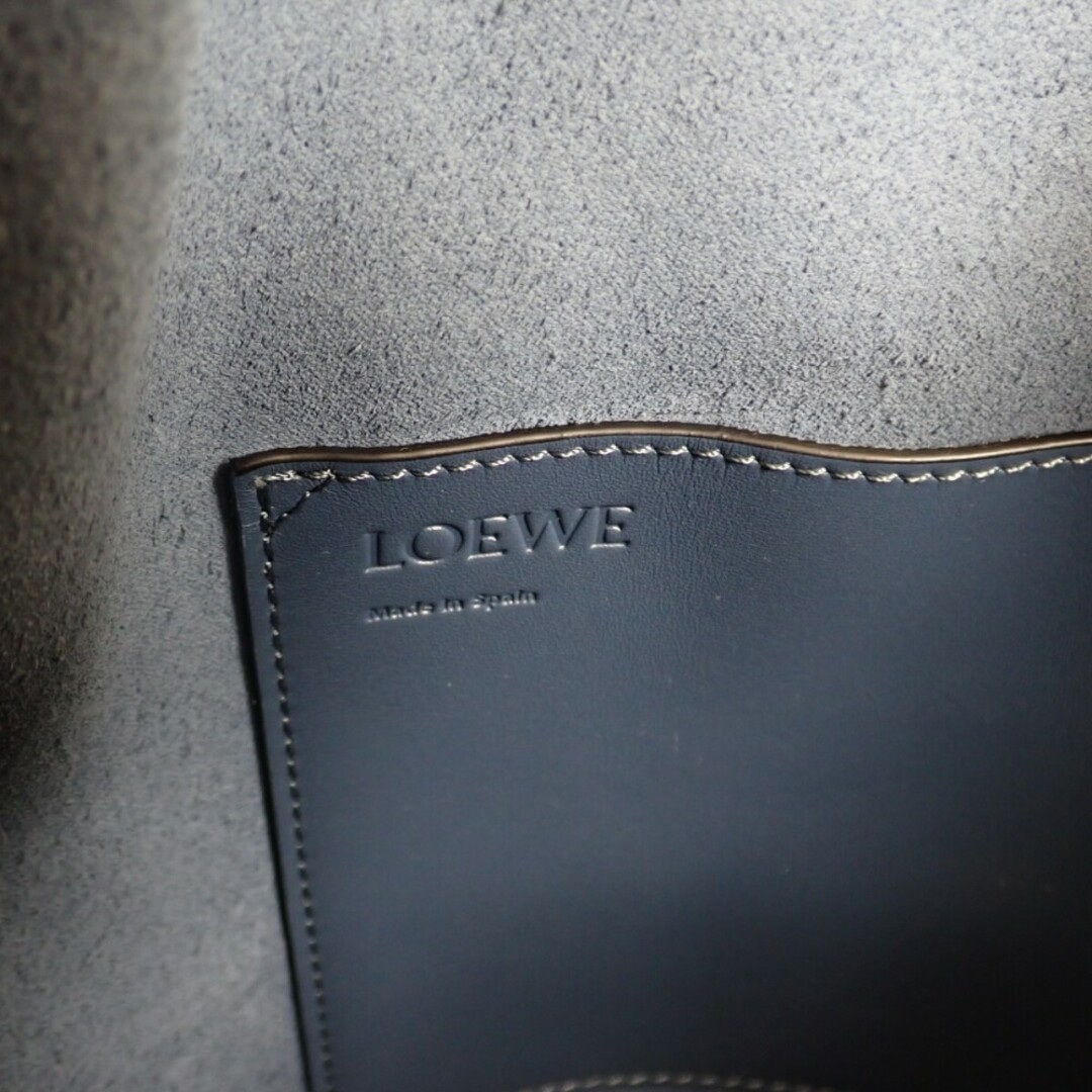 【中古】【Sランク】LOEWE ロエベ バルーンバッグスモール ショルダーバッグ 326.76AC31 カーフスキン ナッパレザー インディゴ×ブラック ブルー系【ISEYA】 レディースのバッグ(メッセンジャーバッグ)の商品写真