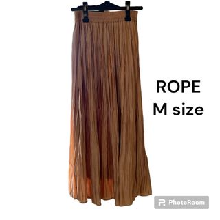 ROPE ロペ ロングスカート ゴム Mサイズ ベージュ ブラウン キャメル