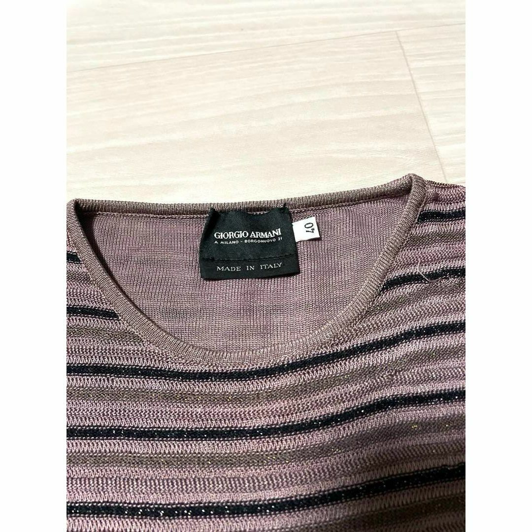 Giorgio Armani(ジョルジオアルマーニ)の訳あり　GIORGIO ARMANI 半袖 Tシャツ ニット サイズ40 レディースのトップス(Tシャツ(半袖/袖なし))の商品写真