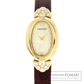 カルティエ(Cartier)のCARTIER ミニベニュワール ナティヴァ ダイヤモンド メーカーコンプリート 腕時計 K18YG クロコダイル レディース(腕時計)