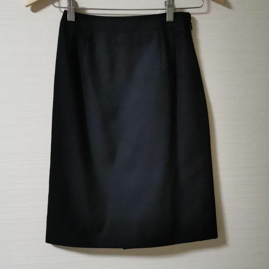 【超美品】GEORGES RECH シルク配合　ひざ丈スカート　黒 ✓62 レディースのスカート(ひざ丈スカート)の商品写真
