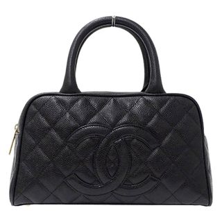 CHANEL - シャネル CHANEL バッグ マトラッセ レディース ブランド ハンドバッグ キャビアスキン ブラック ゴールド金具 A20996 黒 ミニボストンバッグ おしゃれ 【中古】