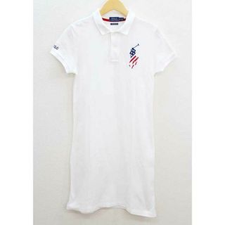 ラルフローレン(Ralph Lauren)の‡POLO RALPH LAUREN/ポロ ラルフ ローレン‡THE MESH MINIアメリカンビックポニーポロシャツワンピース/半袖/膝丈 ホワイト/白 レディース XS【中古】 夏 404032 onepi(その他)