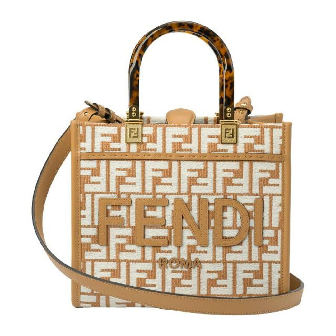 FENDI(フェンディ)の新品 フェンディ FENDI トートバッグ フェンディ サンシャイン ナチュラル/ホワイト レディースのバッグ(トートバッグ)の商品写真