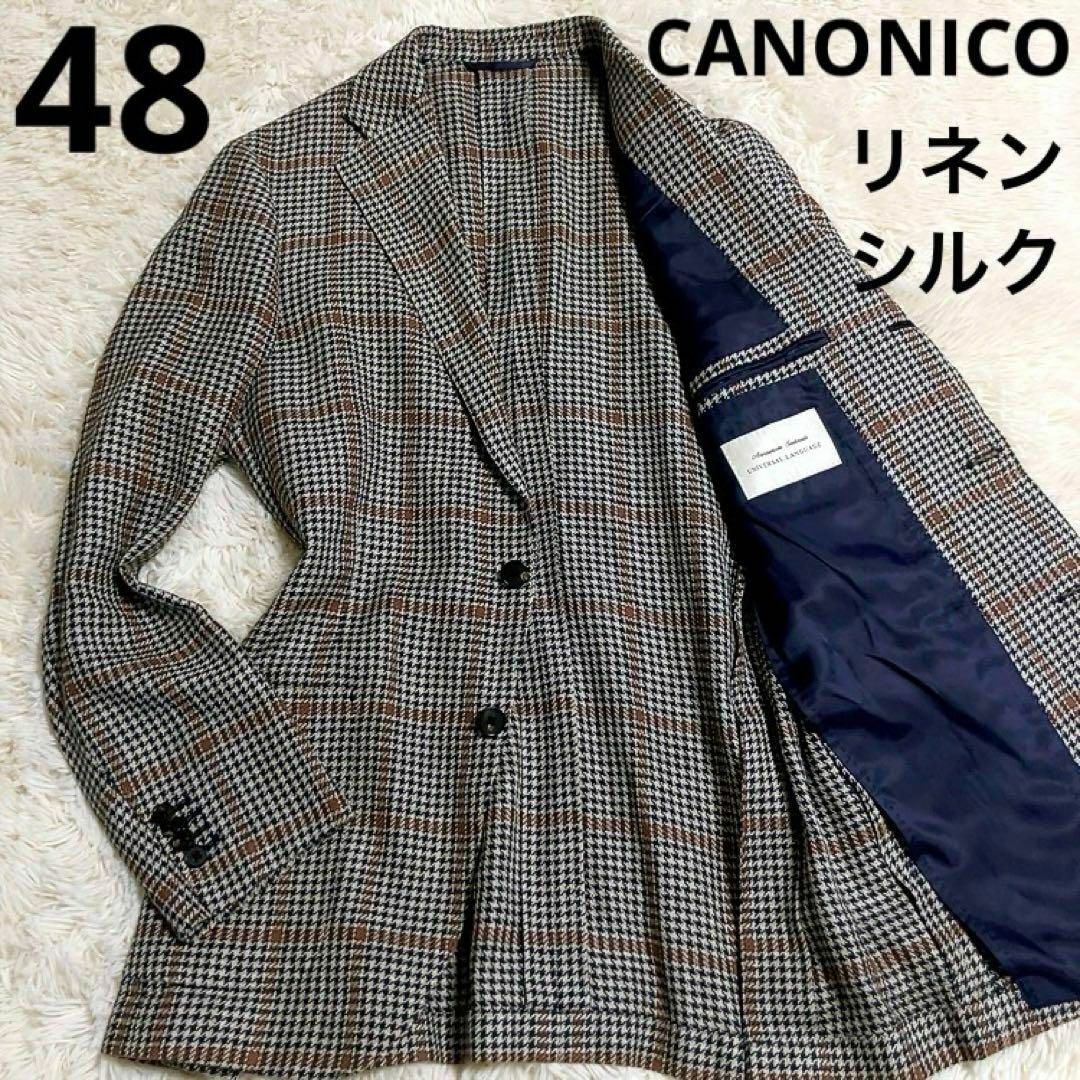 THE SUIT COMPANY(スーツカンパニー)の【お洒落】ユニバーサルランゲージ　テーラード　CANONICO リネン　シルクL メンズのジャケット/アウター(テーラードジャケット)の商品写真