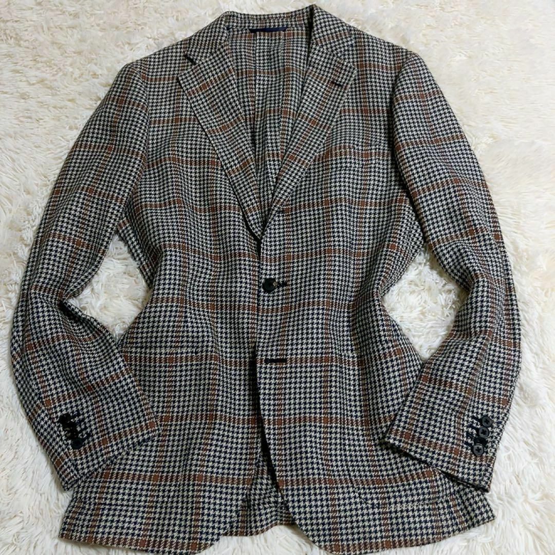 THE SUIT COMPANY(スーツカンパニー)の【お洒落】ユニバーサルランゲージ　テーラード　CANONICO リネン　シルクL メンズのジャケット/アウター(テーラードジャケット)の商品写真