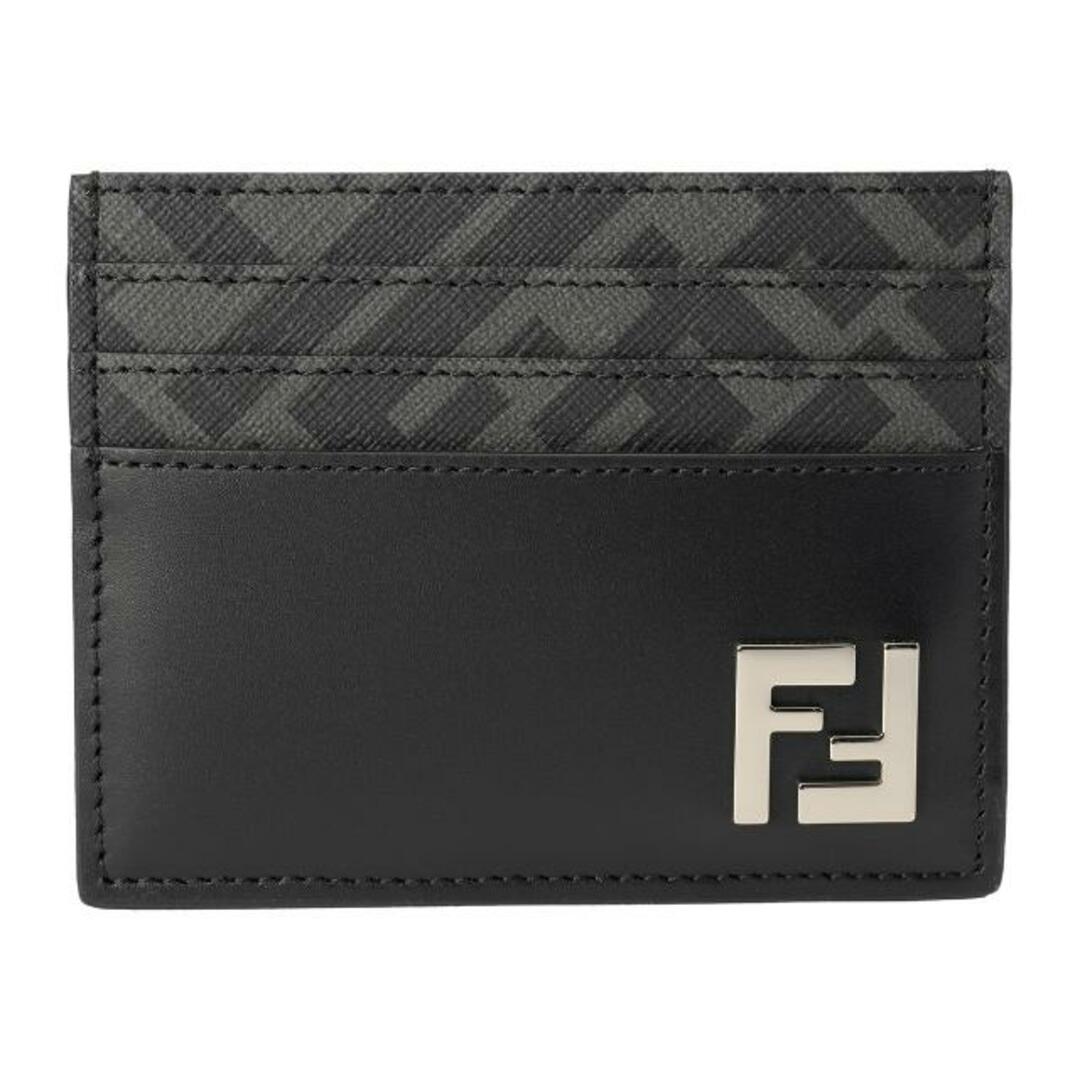 FENDI(フェンディ)の新品 フェンディ FENDI カードケース FFスクエア ブラック メンズのファッション小物(名刺入れ/定期入れ)の商品写真