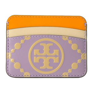 トリーバーチ(Tory Burch)の新品 トリーバーチ TORY BURCH カードケース Tモノグラム コントラスト エンボス ティスル/シーサイドサンド(名刺入れ/定期入れ)