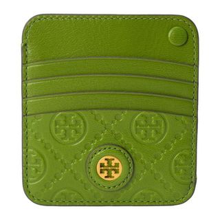 新品 トリーバーチ TORY BURCH カードケース Tモノグラム レザー シソ