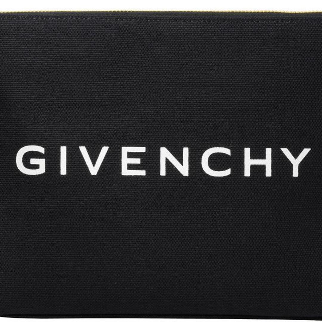 GIVENCHY(ジバンシィ)の新品 ジバンシイ GIVENCHY ポーチ コットンキャンバス ラージポーチ ブラック レディースのファッション小物(ポーチ)の商品写真