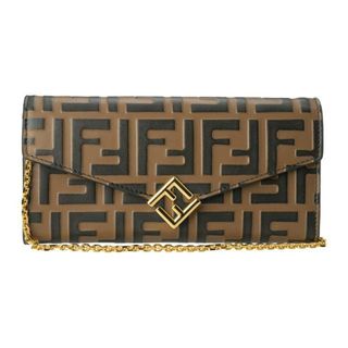 フェンディ(FENDI)の新品 フェンディ FENDI 長財布 FFダイヤモンド ブラウン(財布)