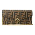 新品 フェンディ FENDI 長財布 FFダイヤモンド ブラウン
