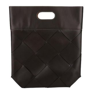 ボッテガヴェネタ(Bottega Veneta)の新品 ボッテガヴェネタ BOTTEGA VENETA トートバッグ LEATHER WOVEN SLIP SMALL TOTE BAG ダークブラウン(トートバッグ)