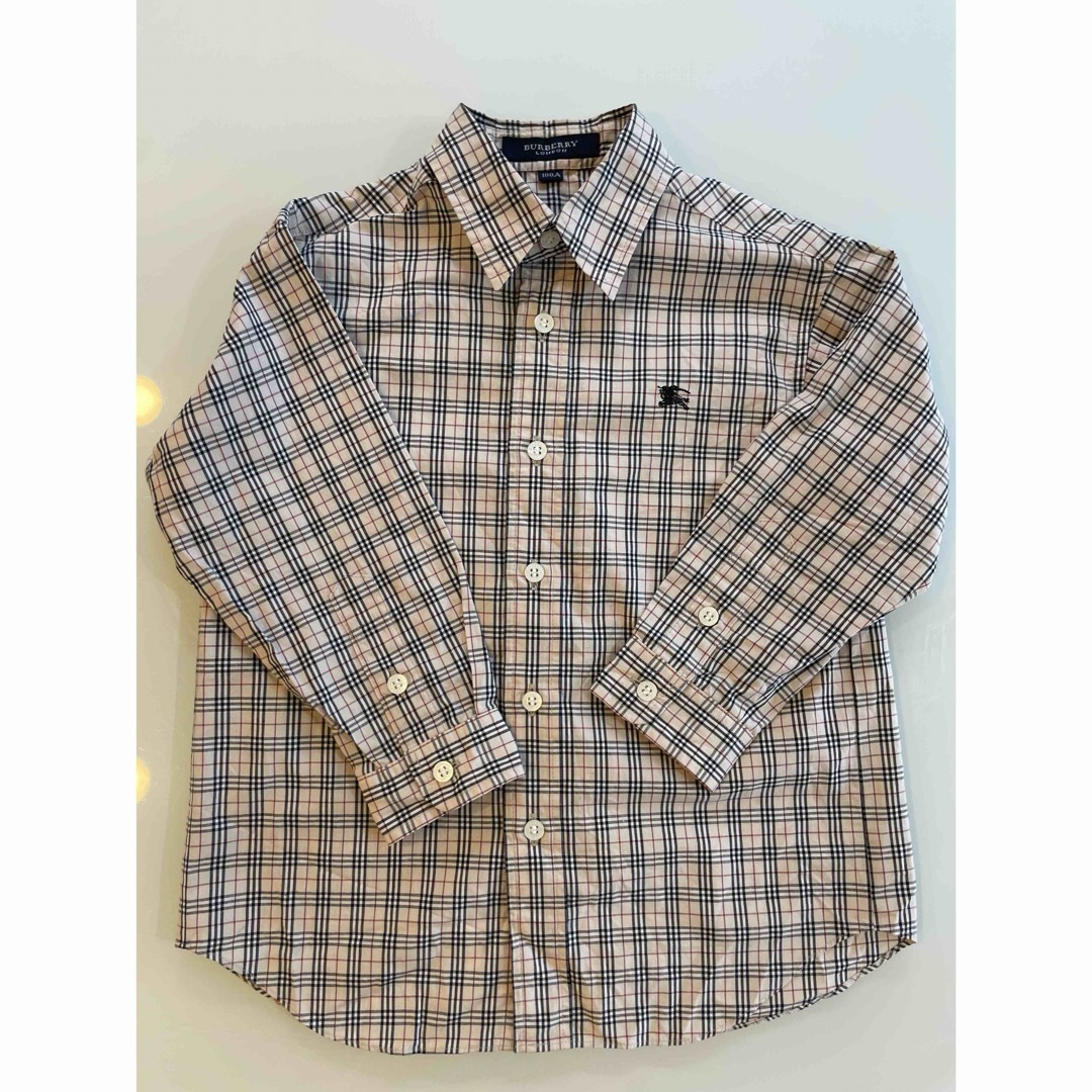 BURBERRY(バーバリー)のBurberry バーバリー　チェックシャツ　キッズ キッズ/ベビー/マタニティのキッズ服男の子用(90cm~)(Tシャツ/カットソー)の商品写真