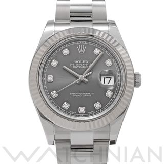 ロレックス(ROLEX)の中古 ロレックス ROLEX 116334G ランダムシリアル グレー /ダイヤモンド メンズ 腕時計(腕時計(アナログ))