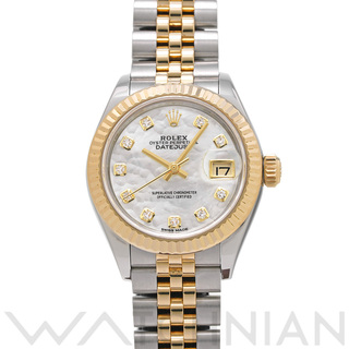 ロレックス(ROLEX)の中古 ロレックス ROLEX 279173NG ランダムシリアル ホワイトシェル /ダイヤモンド レディース 腕時計(腕時計)