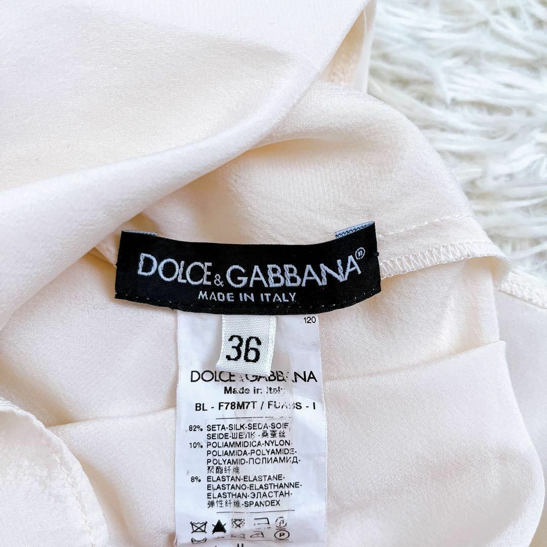 DOLCE&GABBANA(ドルチェアンドガッバーナ)の【D&G DOLCE&GABBANA】ボウタイブラウス シルク シフォン レディースのトップス(シャツ/ブラウス(半袖/袖なし))の商品写真