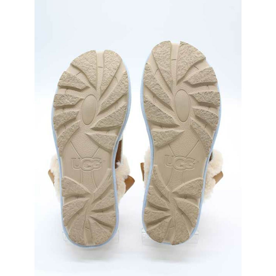 UGG(アグ)の◇UGG/アグ◇2020年製/PATCH IT SANDAL/バックベルトムートントングサンダル/1092804/スター刺しゅう/スタッズ/デニム切替/フラット/シューズ/靴 ベージュ×ライトブルー レディース 23【中古】夏 523032 hat etc レディースの靴/シューズ(サンダル)の商品写真