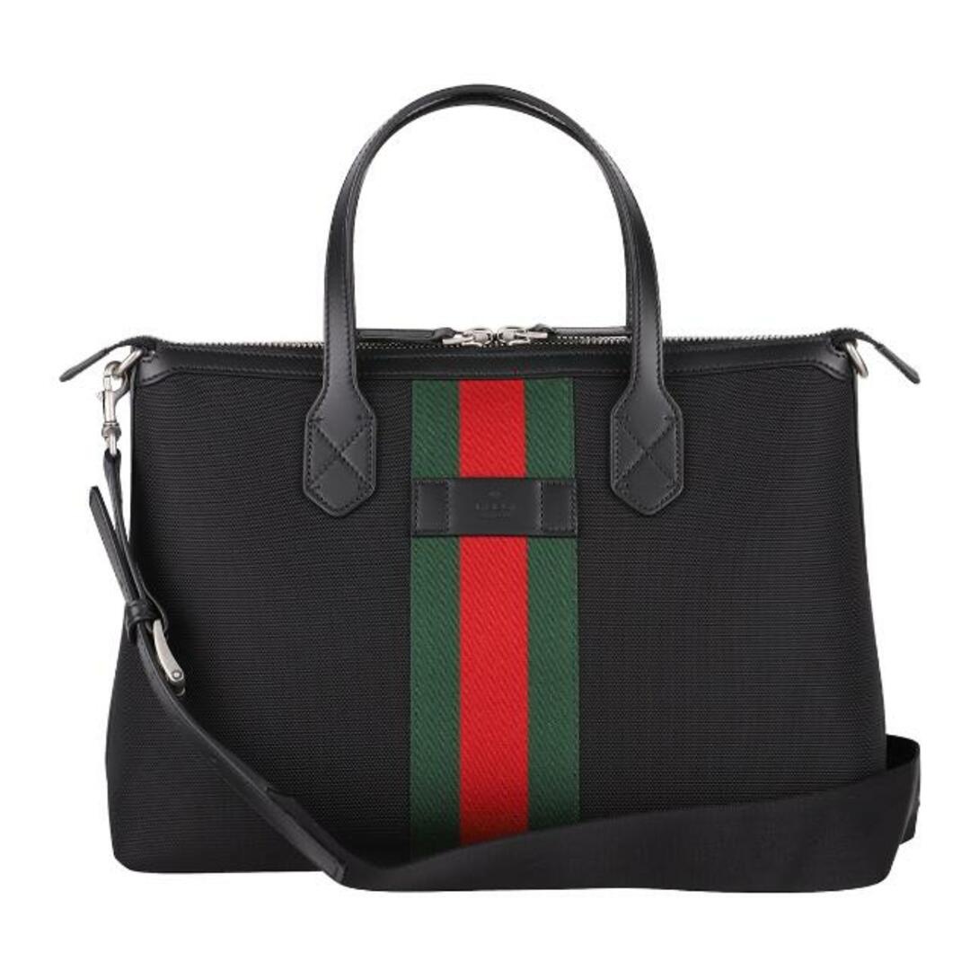 Gucci(グッチ)の新品 グッチ GUCCI トートバッグ ウェブ＆ストライプ ブラック レディースのバッグ(トートバッグ)の商品写真