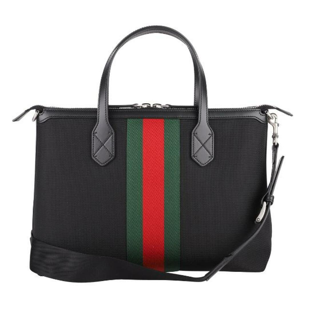 Gucci(グッチ)の新品 グッチ GUCCI トートバッグ ウェブ＆ストライプ ブラック レディースのバッグ(トートバッグ)の商品写真