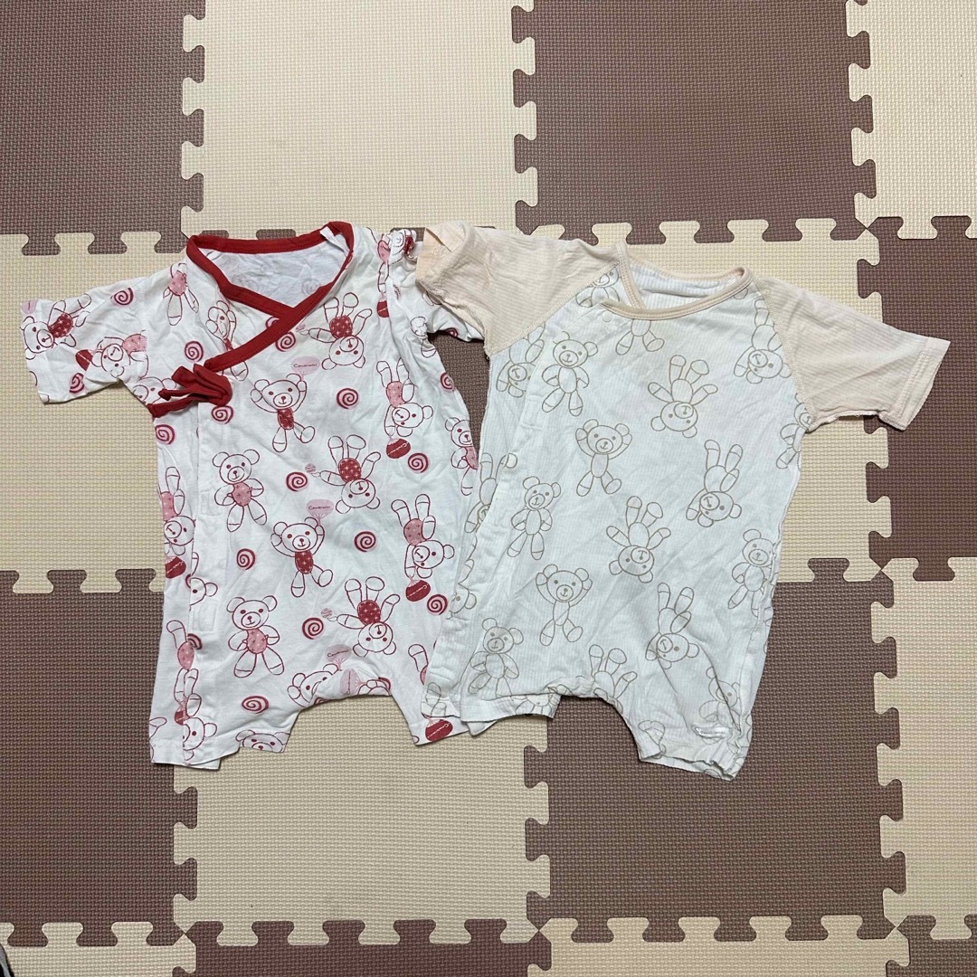 Combi mini(コンビミニ)のcombi mini ロンパース 2枚セット キッズ/ベビー/マタニティのベビー服(~85cm)(ロンパース)の商品写真