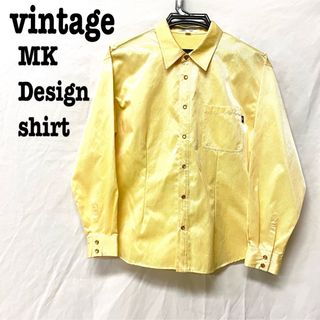 ロキエ(Lochie)の美品【 vintage MK 】 ネオンカラーシャツ　光沢加工シャツ　レトロ(シャツ/ブラウス(長袖/七分))