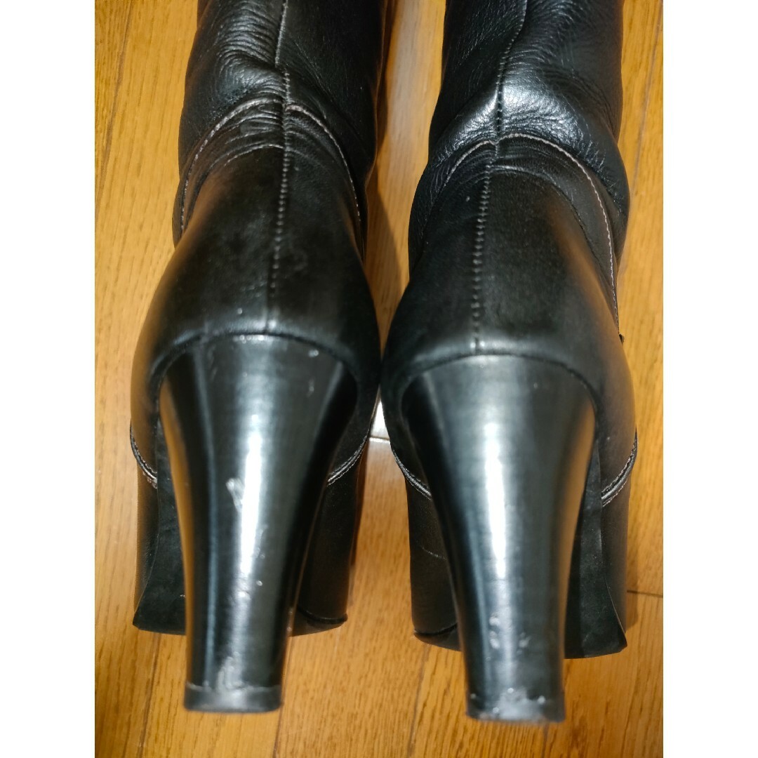 卑弥呼(ヒミコ)の卑弥呼 ヒミコ レザー ハイヒール ロングブーツ 23cm ブラック レディースの靴/シューズ(ブーツ)の商品写真