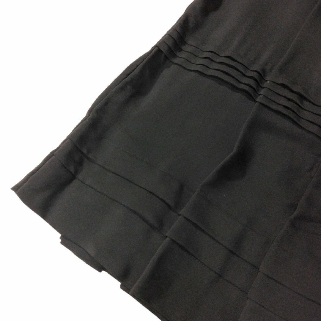 Brooks Brothers(ブルックスブラザース)のブルックスブラザーズ シルク100％ フレア スカート ブラック XL 6 春夏 レディースのスカート(ひざ丈スカート)の商品写真
